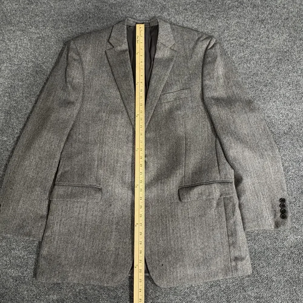 Lauren Ralph Lauren Blazer Mens 44L Wool Herringbone Sport Coat Jacket Classic